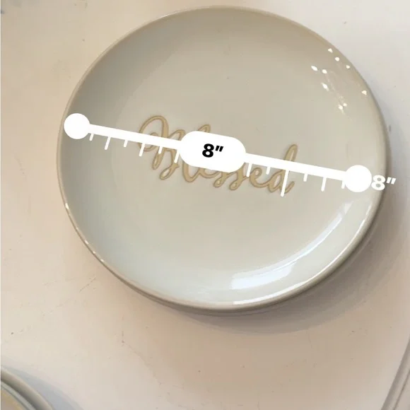 Better Homes And Gardens Cream 'Grateful' Dinner Plate - Picture 4 of 7